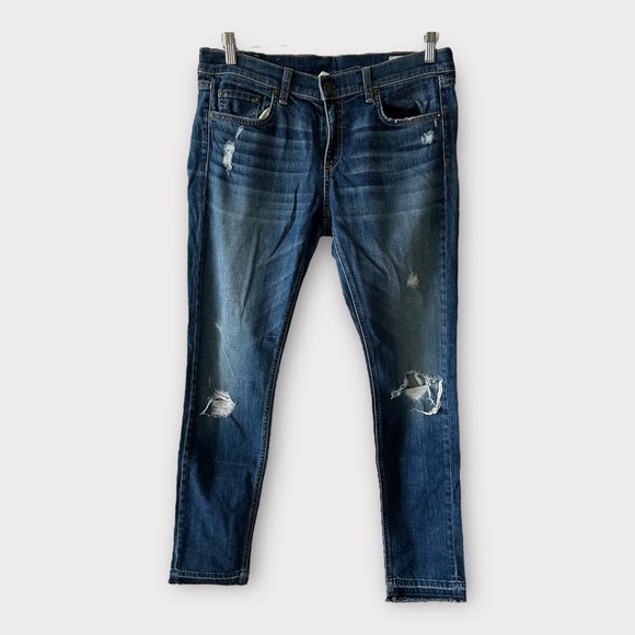 Rag & Bone • Dre Slim Distressed Boyfriend Jeans in Canyon - Picture 4 of 12